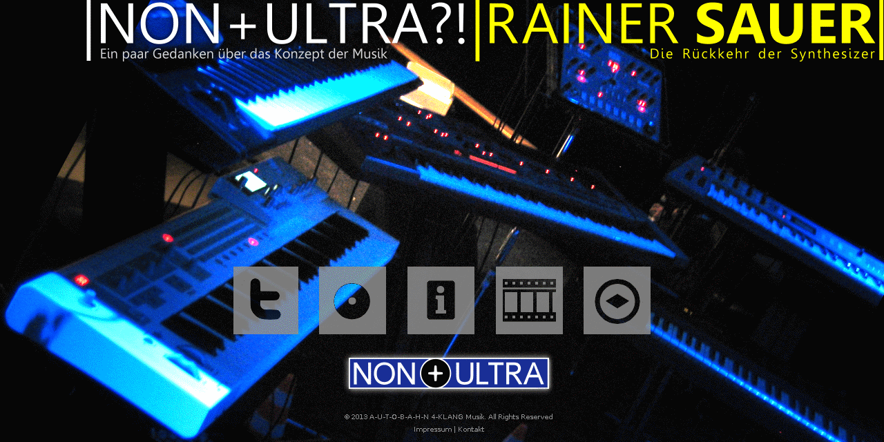 RAINER SAUER - NON+ULTRA - Das Konzept